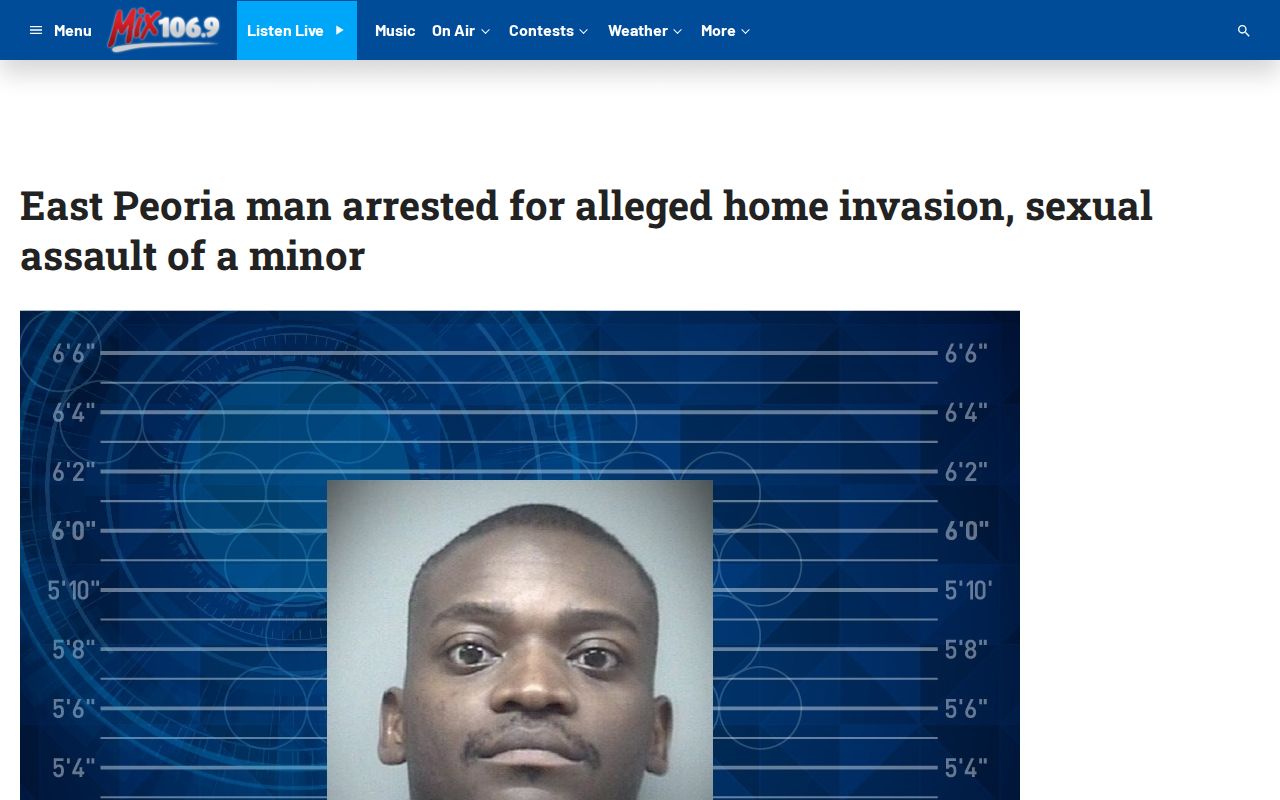 Mix 106.9 selected East Peoria arrest news report
